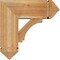 Ekena Millwork Imperial Arts and Crafts Rough Sawn Bracket w/ Offset Brace, Western Red Cedar, 8"W x 20"D x 20"H BKT0806X20X20IMP03RWR - alternate 2